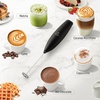 image:imageZulay Kitchen Powerful Milk Frother Wand  Handheld Stainless Steel  Battery Operated Drink Mixer for Coffee Lattes Cappuccino Matcha  Froth Mate Frother Gift  Absolute BlackGraphite Black