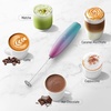 image:imageZulay Kitchen Powerful Milk Frother Wand  Handheld Stainless Steel  Battery Operated Drink Mixer for Coffee Lattes Cappuccino Matcha  Froth Mate Frother Gift  Absolute BlackFade Teal