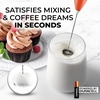image:imageZulay Kitchen Powerful Milk Frother Wand  Handheld Stainless Steel  Battery Operated Drink Mixer for Coffee Lattes Cappuccino Matcha  Froth Mate Frother Gift  Midnight BlackPeaches and Cream