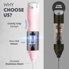 image:imageZulay Kitchen Powerful Milk Frother Wand  Handheld Stainless Steel  Battery Operated Drink Mixer for Coffee Lattes Cappuccino Matcha  Froth Mate Frother Gift  Absolute BlackCherry Blossom Pink
