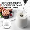 image:imageZulay Kitchen Powerful Milk Frother Wand  Handheld Stainless Steel  Battery Operated Drink Mixer for Coffee Lattes Cappuccino Matcha  Froth Mate Frother Gift  Midnight BlackAlpha Black