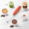 image:imageZulay Kitchen Powerful Milk Frother Wand  Handheld Stainless Steel  Battery Operated Drink Mixer for Coffee Lattes Cappuccino Matcha  Froth Mate Frother Gift  Midnight BlackPeaches and Cream