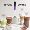 image:imageZulay Kitchen Powerful Milk Frother Wand  Handheld Stainless Steel  Battery Operated Drink Mixer for Coffee Lattes Cappuccino Matcha  Froth Mate Frother Gift  Absolute BlackPurple  Black