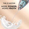 image:imageZulay Kitchen Powerful Milk Frother Wand  Handheld Stainless Steel  Battery Operated Drink Mixer for Coffee Lattes Cappuccino Matcha  Froth Mate Frother Gift  Midnight BlackDragon Red