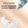 image:imageZulay Kitchen Powerful Milk Frother Wand  Handheld Stainless Steel  Battery Operated Drink Mixer for Coffee Lattes Cappuccino Matcha  Froth Mate Frother Gift  Midnight BlackGold  White