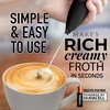 image:imageZulay Kitchen Powerful Milk Frother Wand  Handheld Stainless Steel  Battery Operated Drink Mixer for Coffee Lattes Cappuccino Matcha  Froth Mate Frother Gift  Midnight BlackGraphite Black