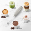 image:imageZulay Kitchen Powerful Milk Frother Wand  Handheld Stainless Steel  Battery Operated Drink Mixer for Coffee Lattes Cappuccino Matcha  Froth Mate Frother Gift  Midnight BlackTitan Gray