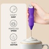 image:imageZulay Kitchen Powerful Milk Frother Wand  Handheld Stainless Steel  Battery Operated Drink Mixer for Coffee Lattes Cappuccino Matcha  Froth Mate Frother Gift  Midnight BlackBasic Purple
