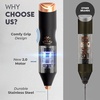 image:imageZulay Kitchen Powerful Milk Frother Wand  Handheld Stainless Steel  Battery Operated Drink Mixer for Coffee Lattes Cappuccino Matcha  Froth Mate Frother Gift  Absolute BlackFancy Copper Black