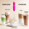 image:imageZulay Kitchen Powerful Milk Frother Wand  Handheld Stainless Steel  Battery Operated Drink Mixer for Coffee Lattes Cappuccino Matcha  Froth Mate Frother Gift  Midnight BlackCute Pink