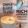 image:imageZulay Kitchen Powerful Milk Frother Wand  Handheld Stainless Steel  Battery Operated Drink Mixer for Coffee Lattes Cappuccino Matcha  Froth Mate Frother Gift  Absolute BlackCupcake