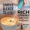 image:imageZulay Kitchen Powerful Milk Frother Wand  Handheld Stainless Steel  Battery Operated Drink Mixer for Coffee Lattes Cappuccino Matcha  Froth Mate Frother Gift  Midnight BlackFaded Purple