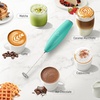 image:imageZulay Kitchen Powerful Milk Frother Wand  Handheld Stainless Steel  Battery Operated Drink Mixer for Coffee Lattes Cappuccino Matcha  Froth Mate Frother Gift  Midnight BlackPacific Aqua