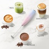 image:imageZulay Kitchen Powerful Milk Frother Wand  Handheld Stainless Steel  Battery Operated Drink Mixer for Coffee Lattes Cappuccino Matcha  Froth Mate Frother Gift  Absolute BlackPure Sun