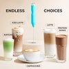 image:imageZulay Kitchen Powerful Milk Frother Wand  Handheld Stainless Steel  Battery Operated Drink Mixer for Coffee Lattes Cappuccino Matcha  Froth Mate Frother Gift  Absolute BlackBlue Teal