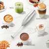 image:imageZulay Kitchen Powerful Milk Frother Wand  Handheld Stainless Steel  Battery Operated Drink Mixer for Coffee Lattes Cappuccino Matcha  Froth Mate Frother Gift  Absolute BlackBeta Silver