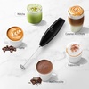image:imageZulay Kitchen Powerful Milk Frother Wand  Handheld Stainless Steel  Battery Operated Drink Mixer for Coffee Lattes Cappuccino Matcha  Froth Mate Frother Gift  Midnight BlackFusion Black