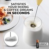 image:imageZulay Kitchen Powerful Milk Frother Wand  Handheld Stainless Steel  Battery Operated Drink Mixer for Coffee Lattes Cappuccino Matcha  Froth Mate Frother Gift  Midnight BlackEmber Sunrise