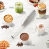 image:imageZulay Kitchen Powerful Milk Frother Wand  Handheld Stainless Steel  Battery Operated Drink Mixer for Coffee Lattes Cappuccino Matcha  Froth Mate Frother Gift  Absolute BlackGold  White