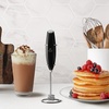 image:imageZulay Kitchen Powerful Milk Frother Wand  Handheld Stainless Steel  Battery Operated Drink Mixer for Coffee Lattes Cappuccino Matcha  Froth Mate Frother Gift  Midnight BlackUltra Black