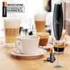 image:imageZulay Kitchen Powerful Milk Frother Wand  Handheld Stainless Steel  Battery Operated Drink Mixer for Coffee Lattes Cappuccino Matcha  Froth Mate Frother Gift  Midnight BlackFusion Black