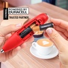 image:imageZulay Kitchen Powerful Milk Frother Wand  Handheld Stainless Steel  Battery Operated Drink Mixer for Coffee Lattes Cappuccino Matcha  Froth Mate Frother Gift  Absolute BlackFire Red