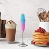 image:imageZulay Kitchen Powerful Milk Frother Wand  Handheld Stainless Steel  Battery Operated Drink Mixer for Coffee Lattes Cappuccino Matcha  Froth Mate Frother Gift  Absolute BlackTeal Pink Fade
