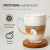 image:imageZulay Kitchen Powerful Milk Frother Wand  Handheld Stainless Steel  Battery Operated Drink Mixer for Coffee Lattes Cappuccino Matcha  Froth Mate Frother Gift  Absolute BlackRed