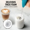 image:imageZulay Kitchen Powerful Milk Frother Wand  Handheld Stainless Steel  Battery Operated Drink Mixer for Coffee Lattes Cappuccino Matcha  Froth Mate Frother Gift  Midnight BlackOcean Blue