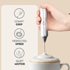image:imageZulay Kitchen Powerful Milk Frother Wand  Handheld Stainless Steel  Battery Operated Drink Mixer for Coffee Lattes Cappuccino Matcha  Froth Mate Frother Gift  Midnight BlackGraphite Silver