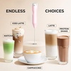 image:imageZulay Kitchen Powerful Milk Frother Wand  Handheld Stainless Steel  Battery Operated Drink Mixer for Coffee Lattes Cappuccino Matcha  Froth Mate Frother Gift  Absolute BlackCherry Blossom Pink
