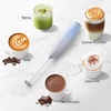 image:imageZulay Kitchen Powerful Milk Frother Wand  Handheld Stainless Steel  Battery Operated Drink Mixer for Coffee Lattes Cappuccino Matcha  Froth Mate Frother Gift  Absolute BlackGrand Cloud
