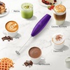 image:imageZulay Kitchen Powerful Milk Frother Wand  Handheld Stainless Steel  Battery Operated Drink Mixer for Coffee Lattes Cappuccino Matcha  Froth Mate Frother Gift  Absolute BlackLush Purple