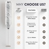 image:imageZulay Kitchen Powerful Milk Frother Wand  Handheld Stainless Steel  Battery Operated Drink Mixer for Coffee Lattes Cappuccino Matcha  Froth Mate Frother Gift  Absolute BlackQuartz
