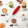 image:imageZulay Kitchen Powerful Milk Frother Wand  Handheld Stainless Steel  Battery Operated Drink Mixer for Coffee Lattes Cappuccino Matcha  Froth Mate Frother Gift  Absolute BlackDragon Red