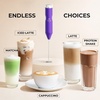 image:imageZulay Kitchen Powerful Milk Frother Wand  Handheld Stainless Steel  Battery Operated Drink Mixer for Coffee Lattes Cappuccino Matcha  Froth Mate Frother Gift  Absolute BlackBasic Purple