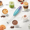 image:imageZulay Kitchen Powerful Milk Frother Wand  Handheld Stainless Steel  Battery Operated Drink Mixer for Coffee Lattes Cappuccino Matcha  Froth Mate Frother Gift  Midnight BlackFaded Purple