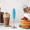 image:imageZulay Kitchen Powerful Milk Frother Wand  Handheld Stainless Steel  Battery Operated Drink Mixer for Coffee Lattes Cappuccino Matcha  Froth Mate Frother Gift  Absolute BlackPacific Blue