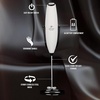 image:imageZulay Kitchen Powerful Milk Frother Wand With Duracell Batteries  Ultra Fast Handheld Drink Mixer  Electric Whisk Foam Maker for Coffee Lattes Cappuccino amp Matcha  Triple Whisk  Orchid LilacGift Box White  Black