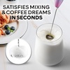 image:imageZulay Kitchen Powerful Milk Frother Wand With Duracell Batteries  Ultra Fast Handheld Drink Mixer  Electric Whisk Foam Maker for Coffee Lattes Cappuccino amp Matcha  Triple Whisk  Orchid LilacKiwi Blossom