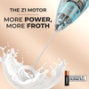 image:imageZulay Kitchen Powerful Milk Frother Wand With Duracell Batteries  Ultra Fast Handheld Drink Mixer  Electric Whisk Foam Maker for Coffee Lattes Cappuccino amp Matcha  Triple Whisk  Orchid LilacJava Walnut