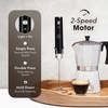 image:imageZulay Kitchen Powerful Milk Frother Wand With Duracell Batteries  Ultra Fast Handheld Drink Mixer  Electric Whisk Foam Maker for Coffee Lattes Cappuccino amp Matcha  Triple Whisk  Orchid LilacLux Alpha Black