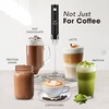 image:imageZulay Kitchen Powerful Milk Frother Wand With Duracell Batteries  Ultra Fast Handheld Drink Mixer  Electric Whisk Foam Maker for Coffee Lattes Cappuccino amp Matcha  Triple Whisk  Orchid LilacLux Alpha Black