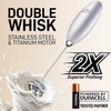 image:imageZulay Kitchen Powerful Milk Frother Wand With Duracell Batteries  Ultra Fast Handheld Drink Mixer  Electric Whisk Foam Maker for Coffee Lattes Cappuccino amp Matcha  Triple Whisk  Orchid LilacWinter Silver