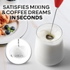 image:imageZulay Kitchen Powerful Milk Frother Wand With Duracell Batteries  Ultra Fast Handheld Drink Mixer  Electric Whisk Foam Maker for Coffee Lattes Cappuccino amp Matcha  Triple Whisk  Orchid LilacBrick Red