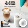 image:imageZulay Kitchen Powerful Milk Frother Wand With Duracell Batteries  Ultra Fast Handheld Drink Mixer  Electric Whisk Foam Maker for Coffee Lattes Cappuccino amp Matcha  Triple Whisk  Orchid LilacRoyal Aqua