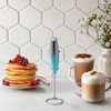 image:imageZulay Kitchen Powerful Milk Frother Wand With Duracell Batteries  Ultra Fast Handheld Drink Mixer  Electric Whisk Foam Maker for Coffee Lattes Cappuccino amp Matcha  Triple Whisk  Orchid LilacGraphite Blue