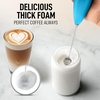 image:imageZulay Kitchen Powerful Milk Frother Wand With Duracell Batteries  Ultra Fast Handheld Drink Mixer  Electric Whisk Foam Maker for Coffee Lattes Cappuccino amp Matcha  Triple Whisk  Orchid LilacSea Teal