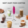 image:imageZulay Kitchen Powerful Milk Frother Wand With Duracell Batteries  Ultra Fast Handheld Drink Mixer  Electric Whisk Foam Maker for Coffee Lattes Cappuccino amp Matcha  Triple Whisk  Orchid LilacDragonberry