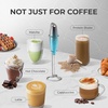 image:imageZulay Kitchen Powerful Milk Frother Wand With Duracell Batteries  Ultra Fast Handheld Drink Mixer  Electric Whisk Foam Maker for Coffee Lattes Cappuccino amp Matcha  Triple Whisk  Orchid LilacGraphite Blue